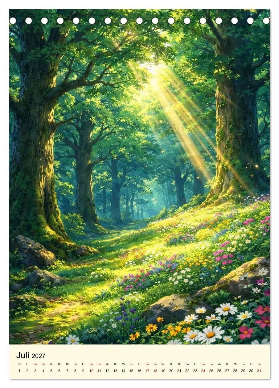 Bild: 9783594345900 | Stille Anime Sequenzen (Tischkalender 2027 DIN A5 hoch), CALVENDO...