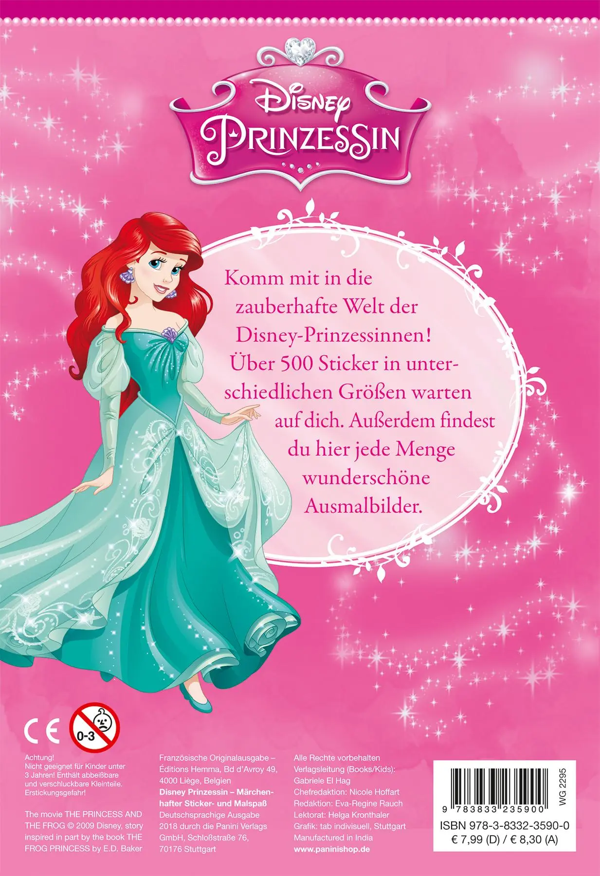 Rückseite: 9783833235900 | Disney Prinzessin: Märchenhafter Sticker- und Malspaß | Panini | Buch