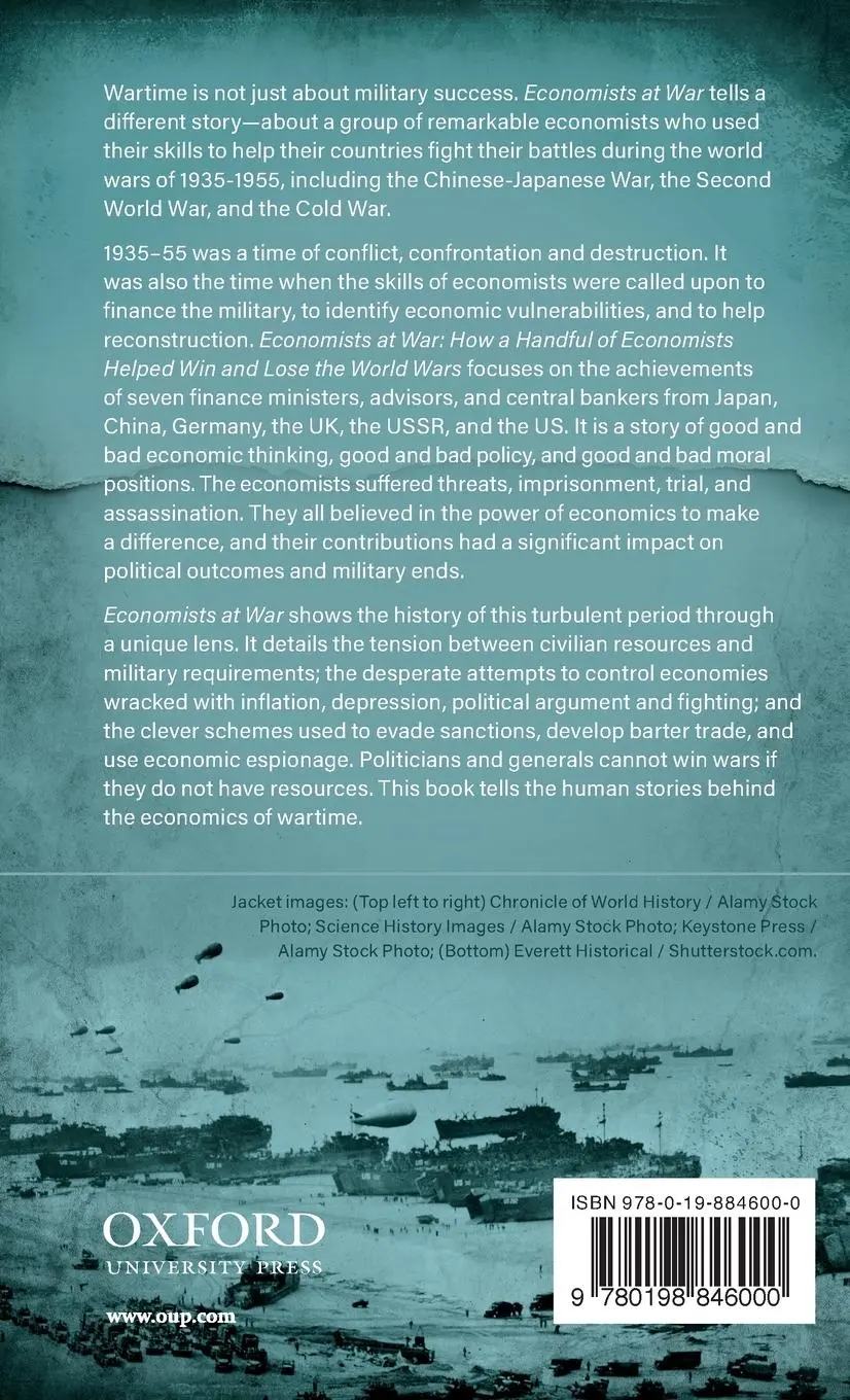 Rückseite: 9780198846000 | Economists at War | Alan Bollard | Buch | Gebunden | Englisch | 2020