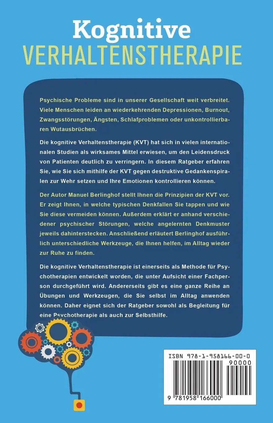 Rückseite: 9781958166000 | Kognitive Verhaltenstherapie - Selbsthilfe für den Alltag | Berlinghof