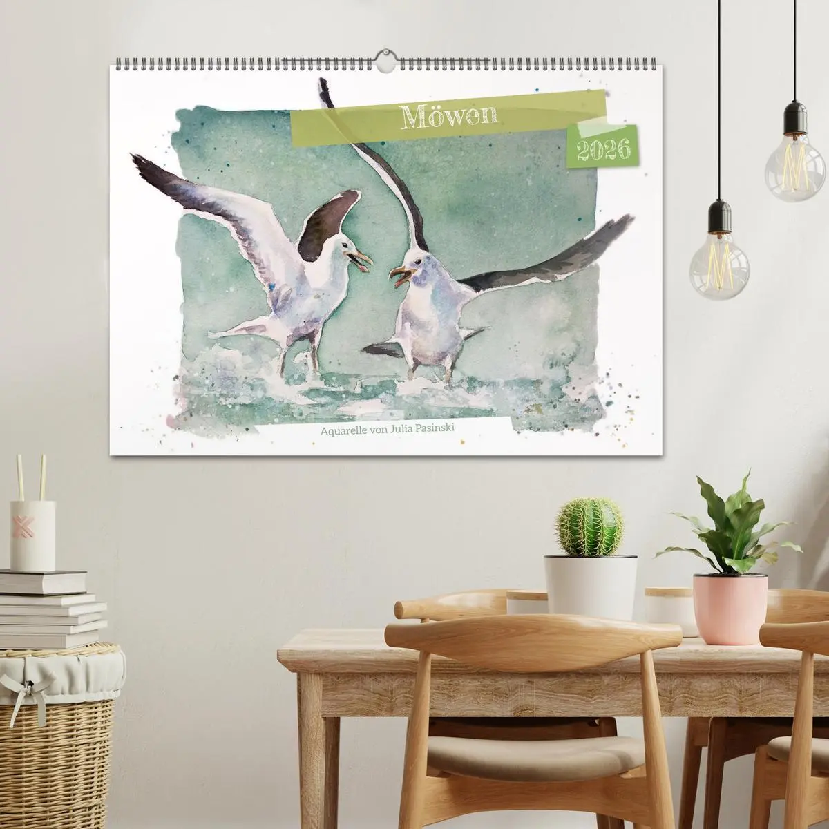 Bild: 9783457546000 | Möwen - Aquarelle von Julia Pasinski (Wandkalender 2026 DIN A2...