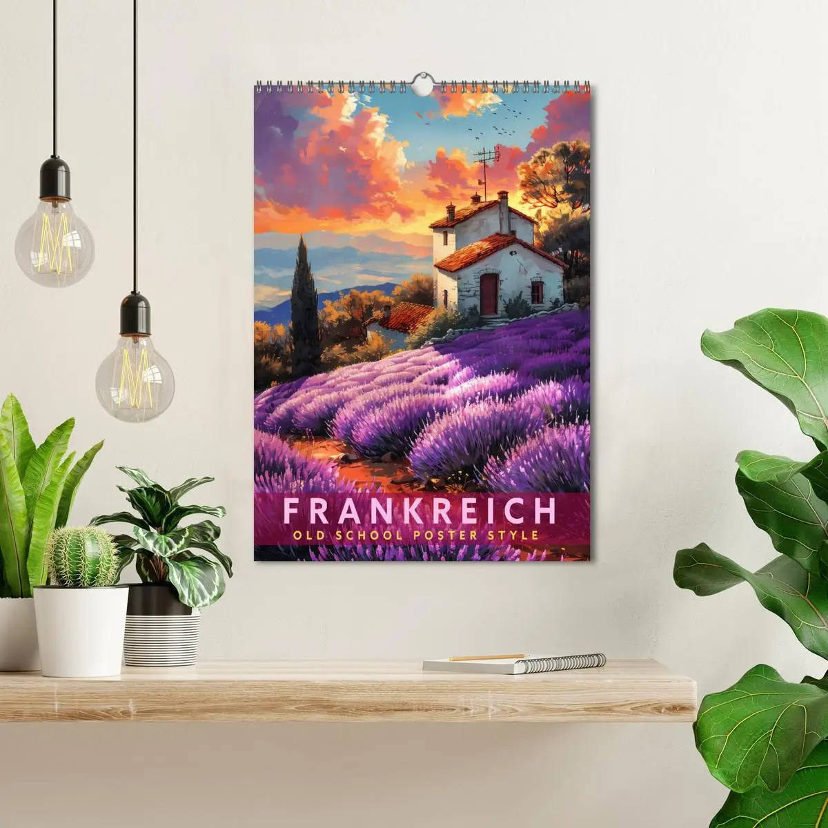 Bild: 9783516256000 | Frankreich - Old School Poster Style (Wandkalender 2026 DIN A3...