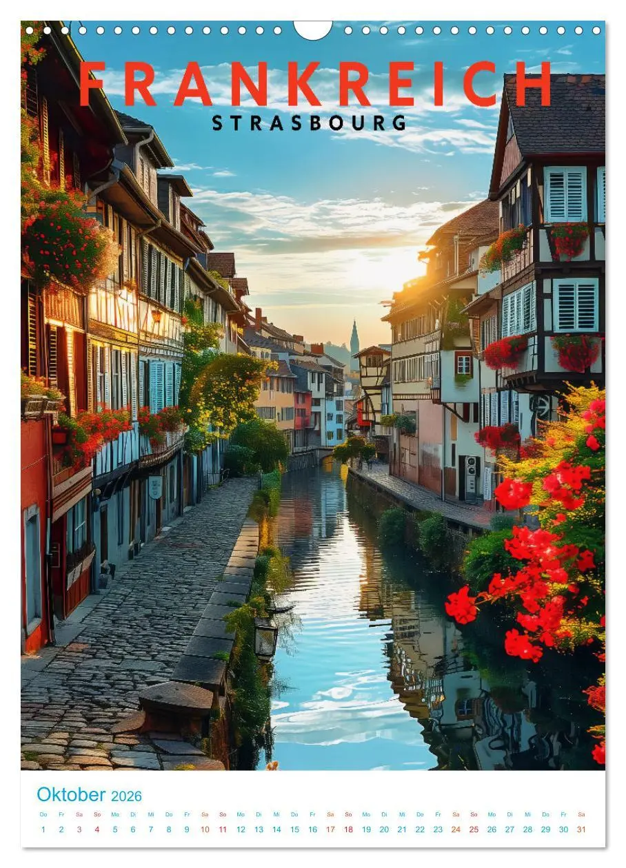 Bild: 9783516256000 | Frankreich - Old School Poster Style (Wandkalender 2026 DIN A3...