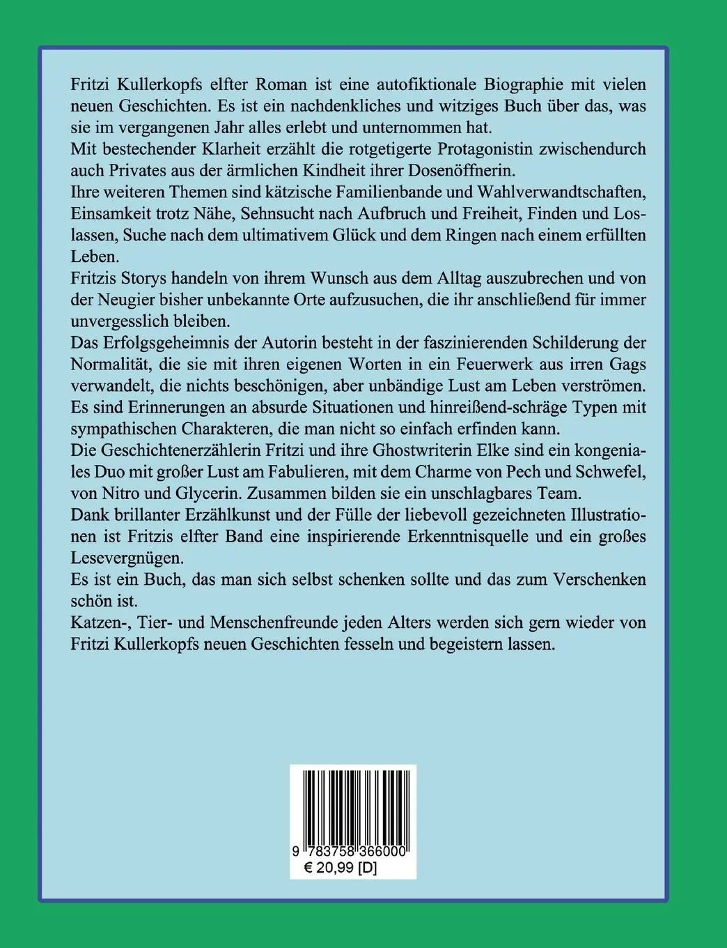 Rückseite: 9783758366000 | Die Katze, die auf die grüne Insel fährt | Elke Seidel | Taschenbuch