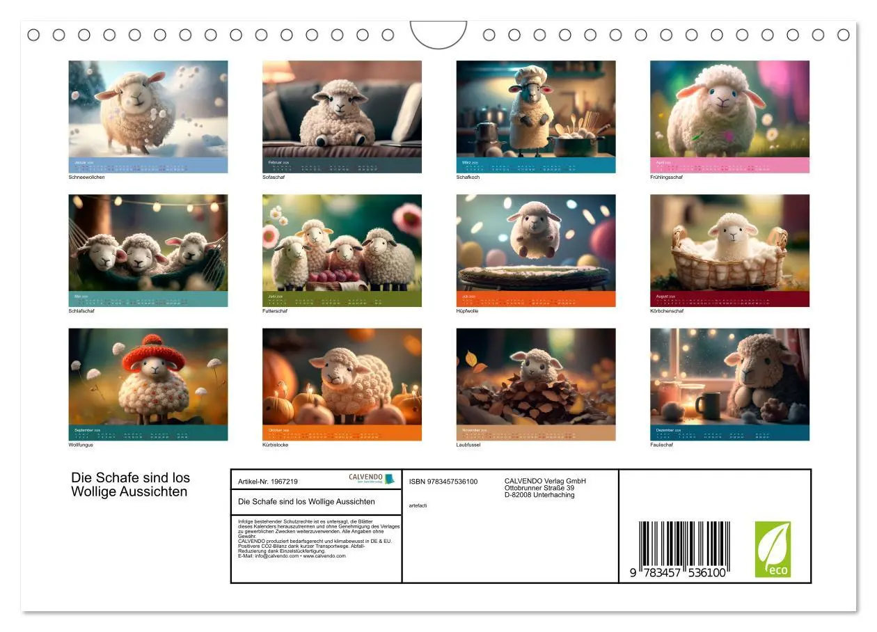 Bild: 9783457536100 | Die Schafe sind los Wollige Aussichten (Wandkalender 2026 DIN A4...