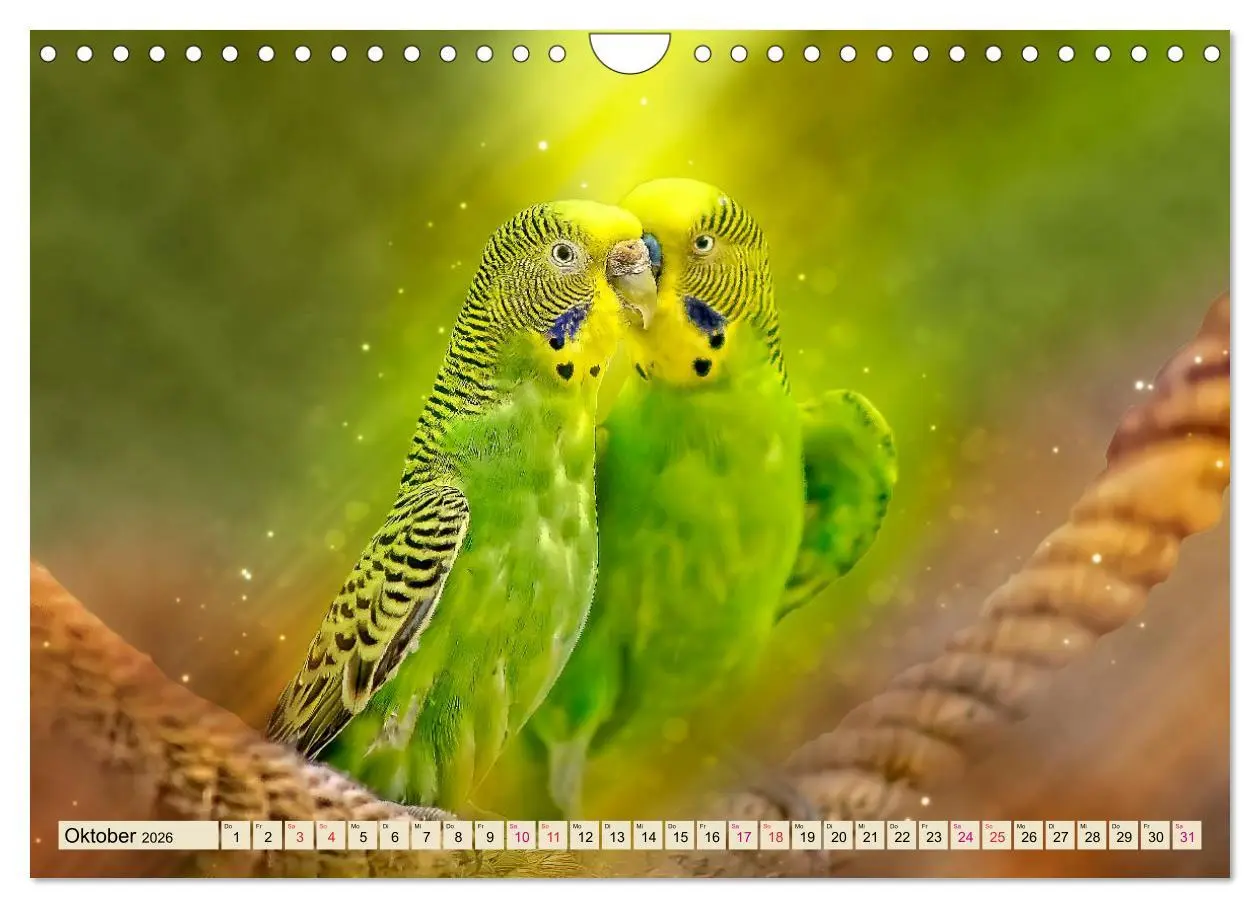 Bild: 9783457846100 | Wunderschöner Wellensittich (Wandkalender 2026 DIN A4 quer),...