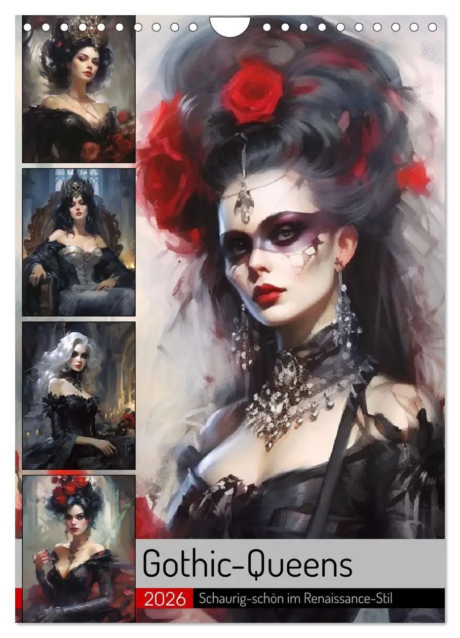 Cover: 9783516316100 | Gothic-Queens. Schaurig-schön im Renaissance-Stil (Wandkalender...