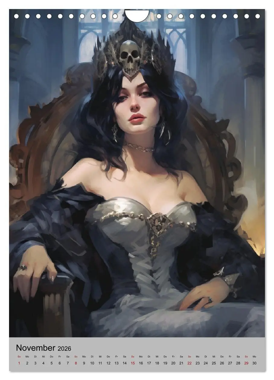 Bild: 9783516316100 | Gothic-Queens. Schaurig-schön im Renaissance-Stil (Wandkalender...