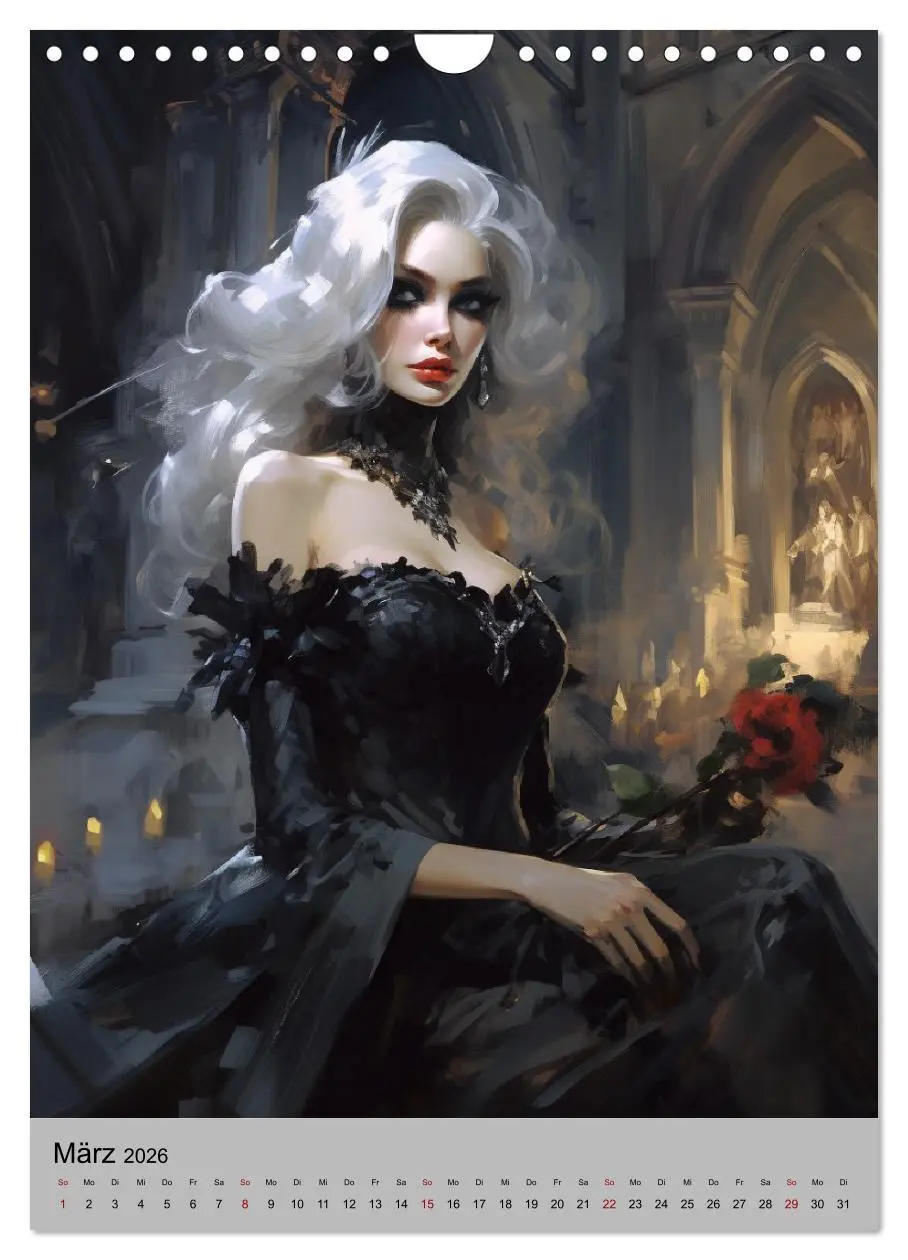 Bild: 9783516316100 | Gothic-Queens. Schaurig-schön im Renaissance-Stil (Wandkalender...