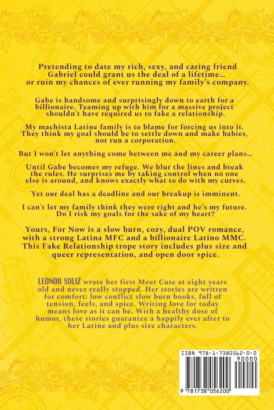 Rückseite: 9781738056200 | Yours, For Now | A Fake Dating, Plus Size Romance | Leonor Soliz