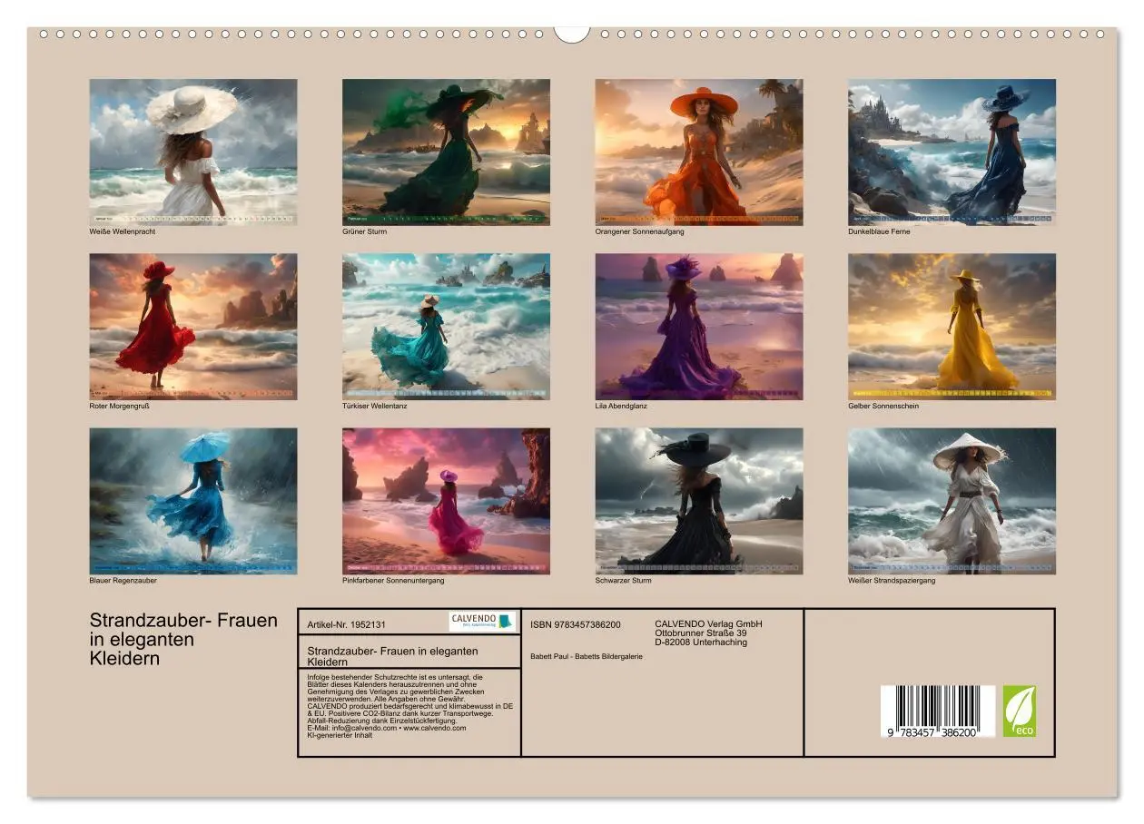 Bild: 9783457386200 | Strandzauber- Frauen in eleganten Kleidern (hochwertiger Premium...