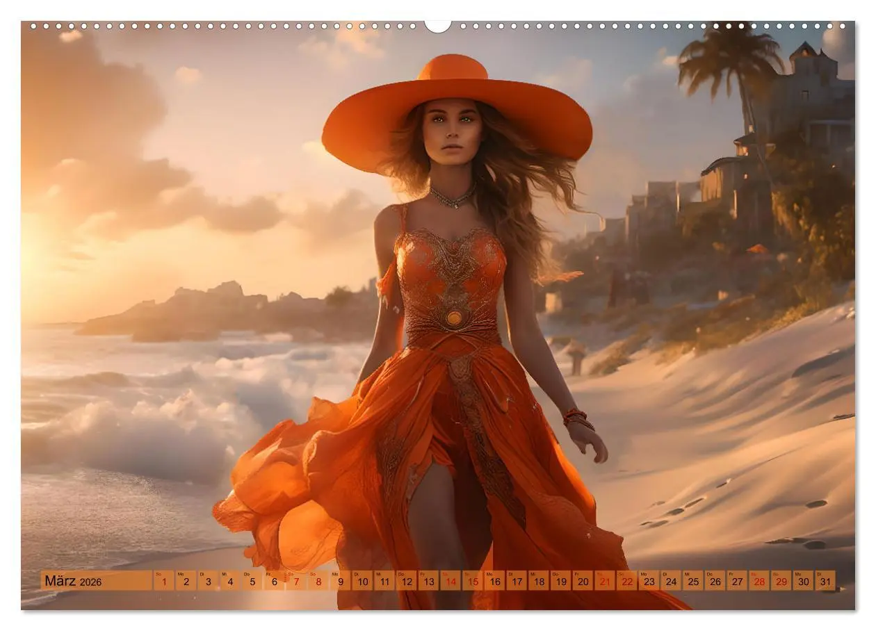 Bild: 9783457386200 | Strandzauber- Frauen in eleganten Kleidern (hochwertiger Premium...