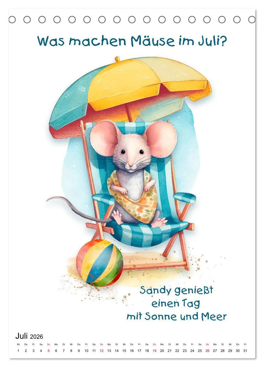 Bild: 9783516306200 | Die Mäusebande (Tischkalender 2026 DIN A5 hoch), CALVENDO...
