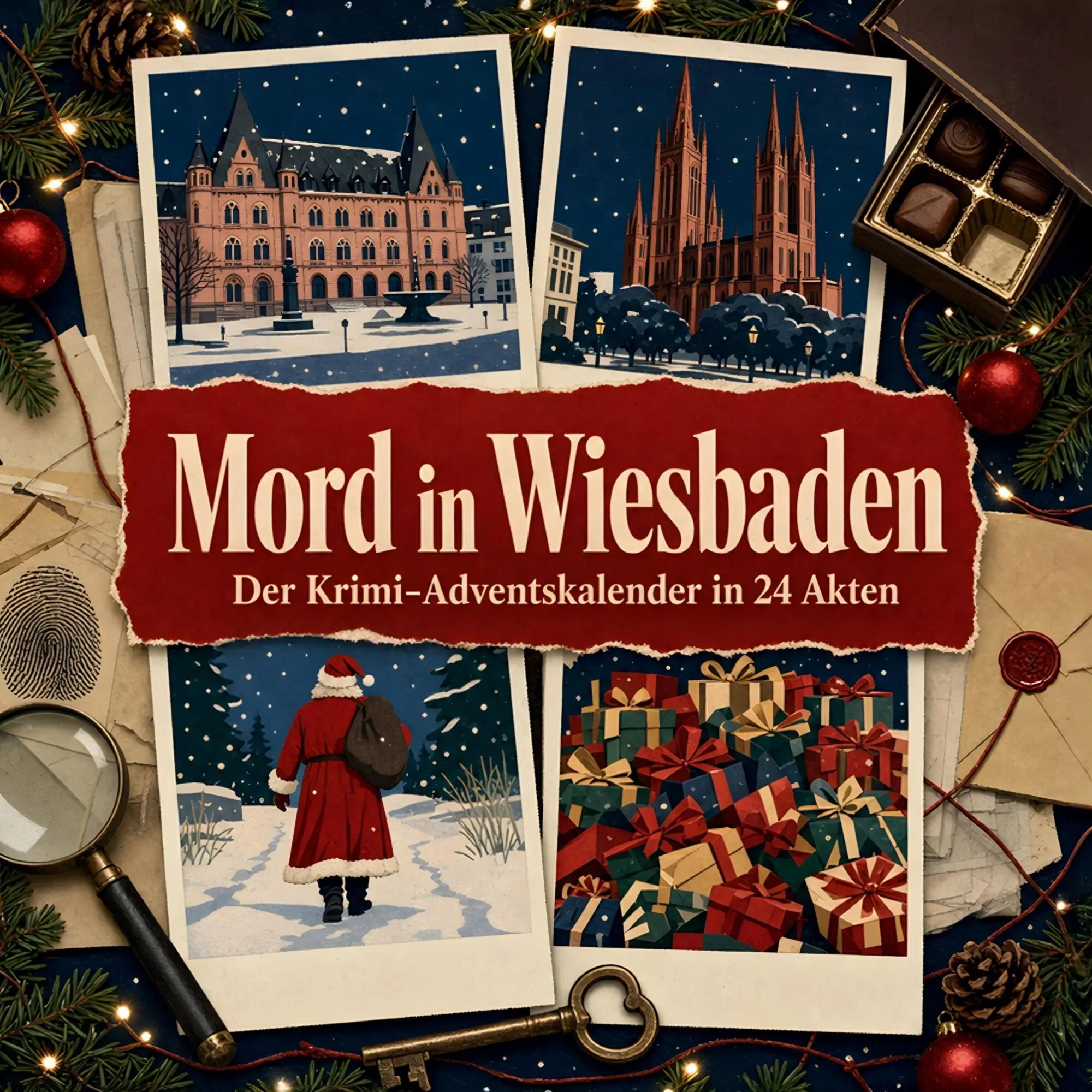 Cover: 9783696116200 | Mord in Wiesbaden | Der Krimi-Adventskalender in 24 Akten | Horn