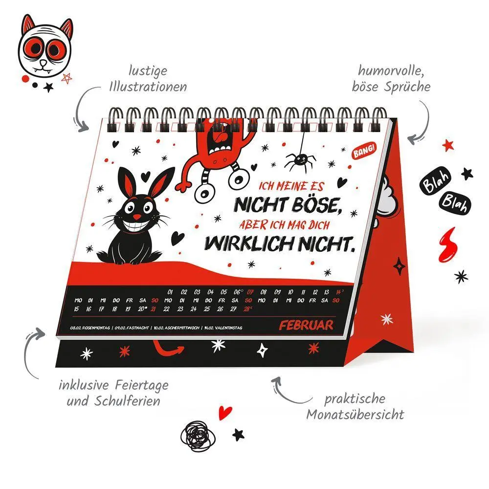 Bild: 9783988026200 | TRÖTSCH - Aufstellkalender Schwarzer Humor 2027 | KG | Kalender | 2027