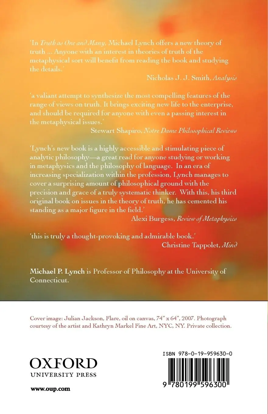 Rückseite: 9780199596300 | Truth as One and Many | Michael P. Lynch | Taschenbuch | Englisch