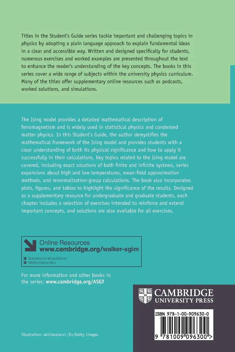 Rückseite: 9781009096300 | A Student's Guide to the Ising Model | James S Walker | Taschenbuch