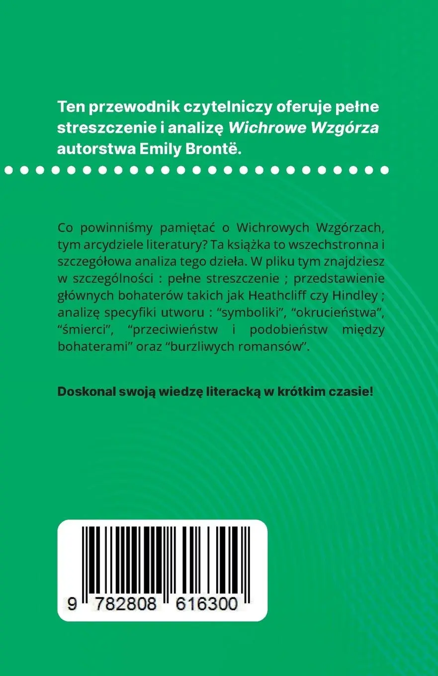 Rückseite: 9782808616300 | Wichrowe Wzgórza ksi¿¿ka Emily Brontë (Analiza ksi¿¿ki) | Behar | Buch