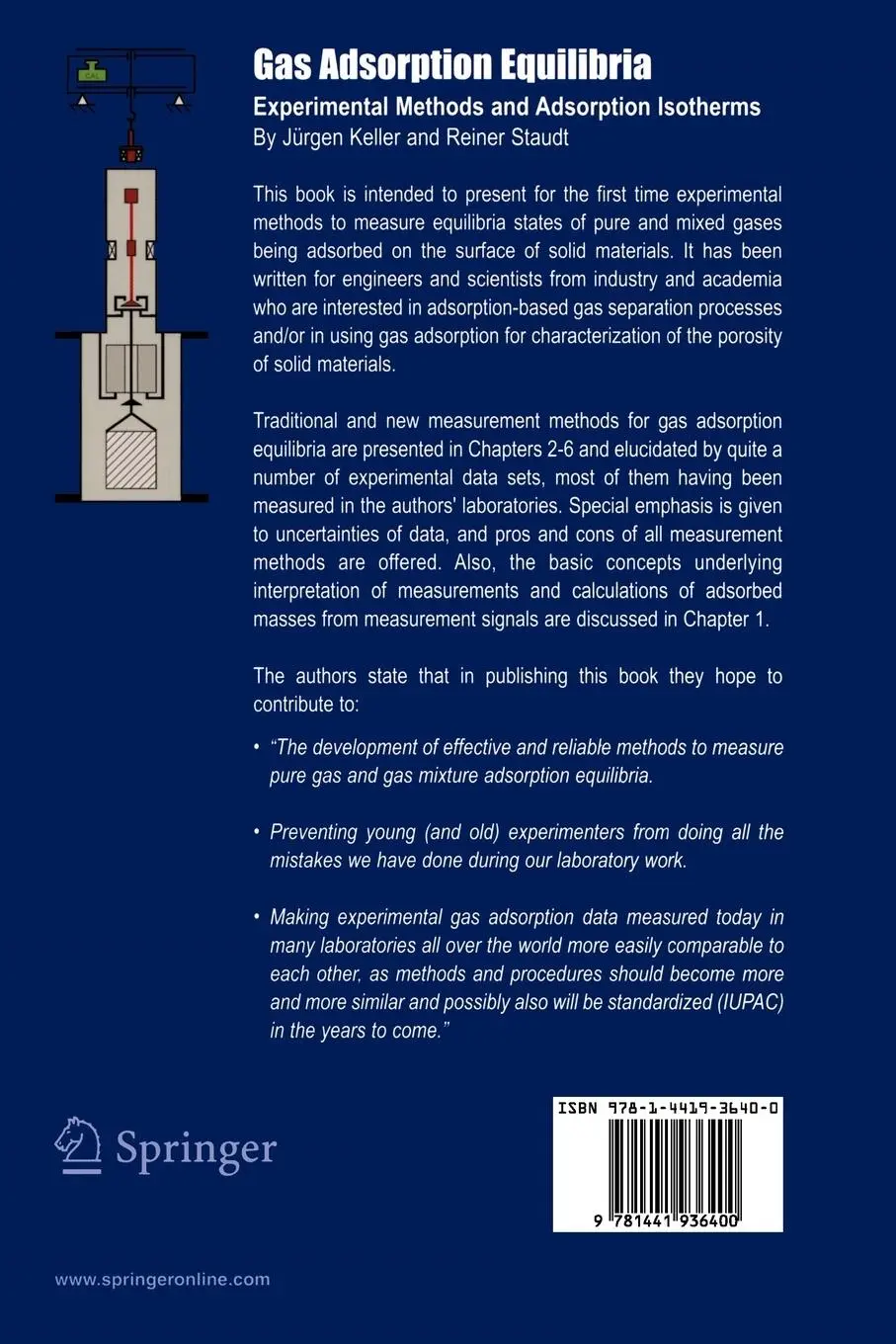 Rückseite: 9781441936400 | Gas Adsorption Equilibria | Reiner Staudt (u. a.) | Taschenbuch | xiv