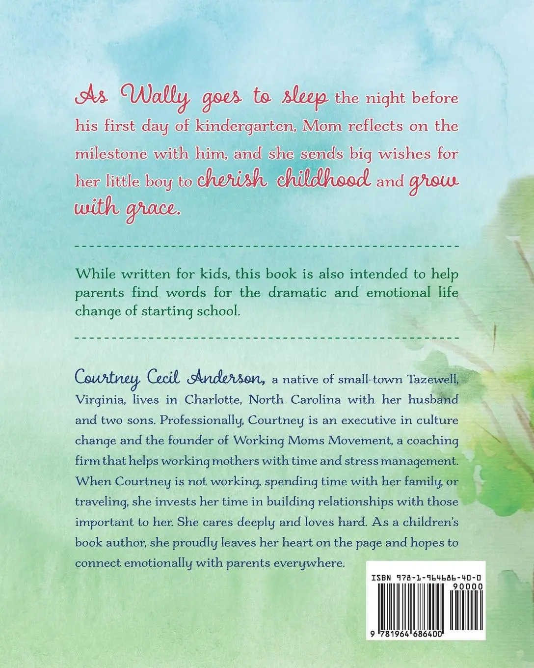 Rückseite: 9781964686400 | Wally's First Day of School | Courtney Cecil Anderson | Taschenbuch
