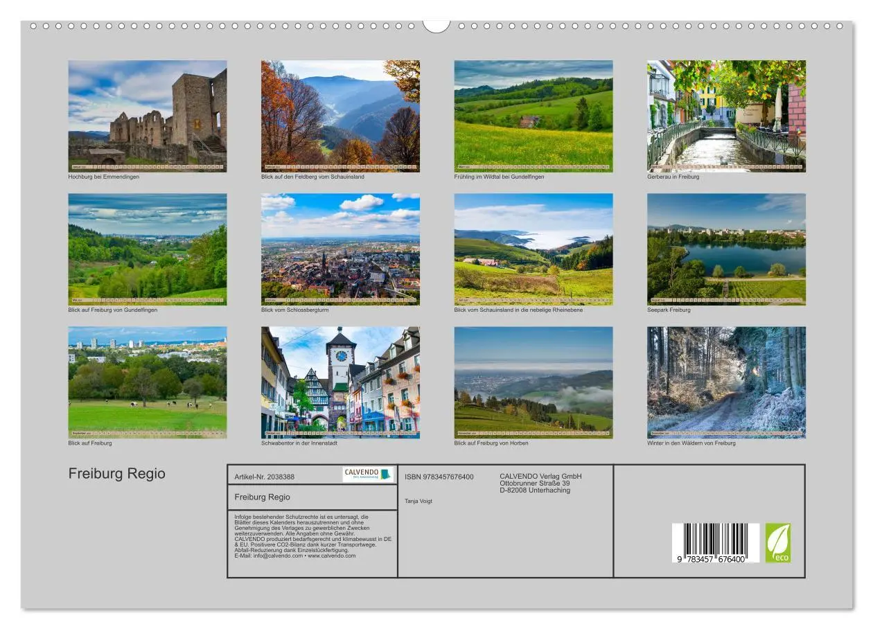 Bild: 9783457676400 | Freiburg Regio (hochwertiger Premium Wandkalender 2026 DIN A2...