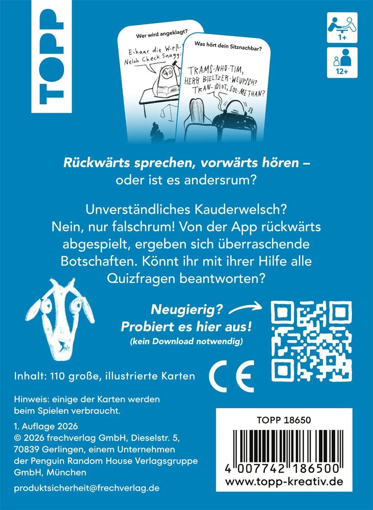 Bild: 4007742186500 | Liebsch'se, du Geiß? Das Spiel mit der App, die rückwärts spricht!