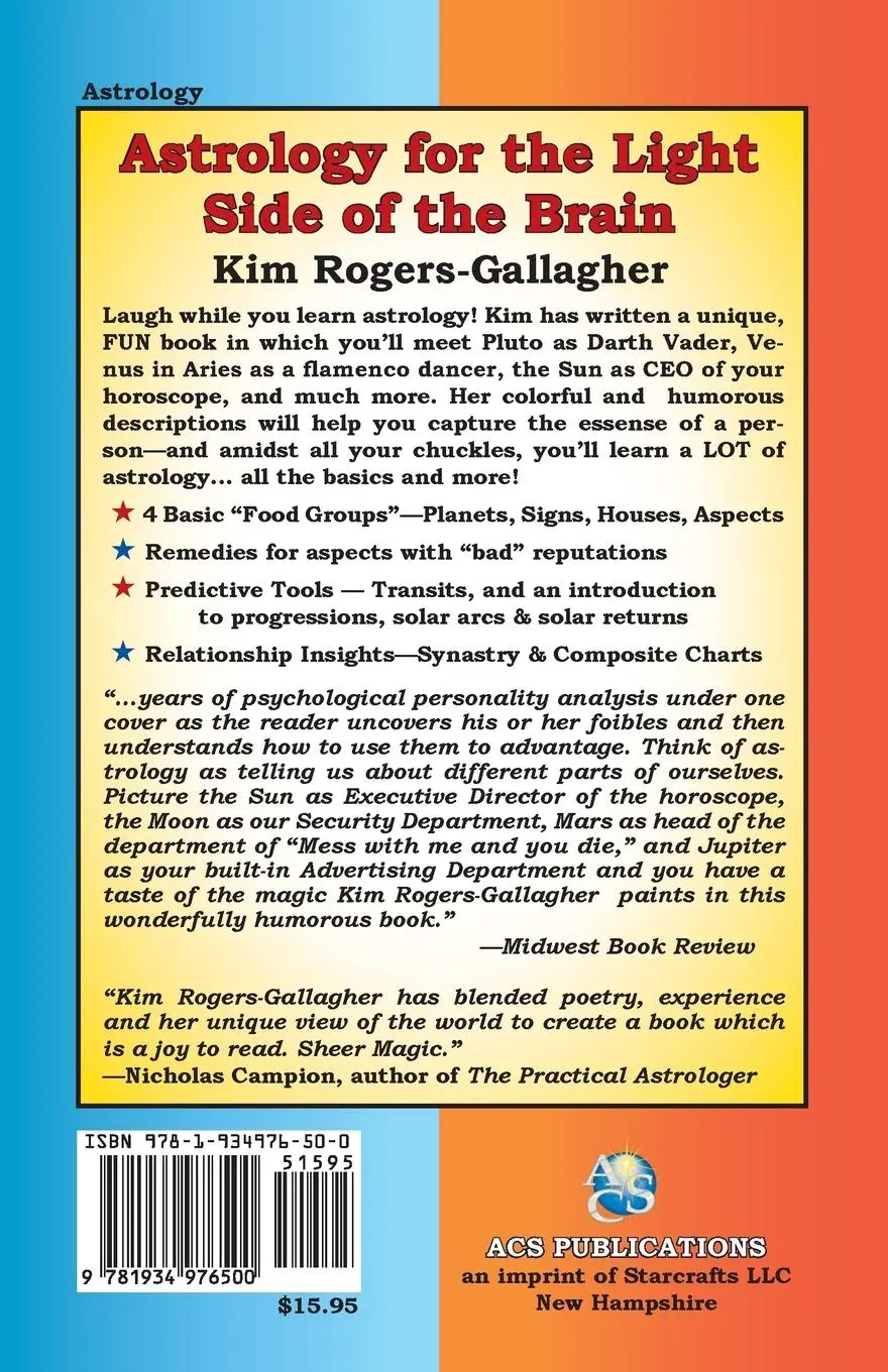 Rückseite: 9781934976500 | Astrology for the Light Side of the Brain | Kim Rogers-Gallagher