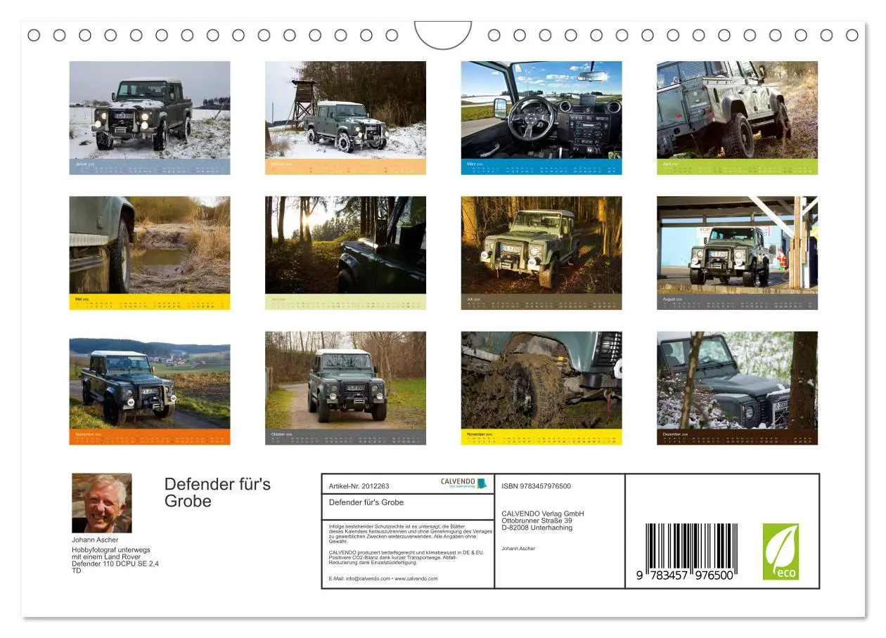Bild: 9783457976500 | Defender für's Grobe (Wandkalender 2026 DIN A4 quer), CALVENDO...