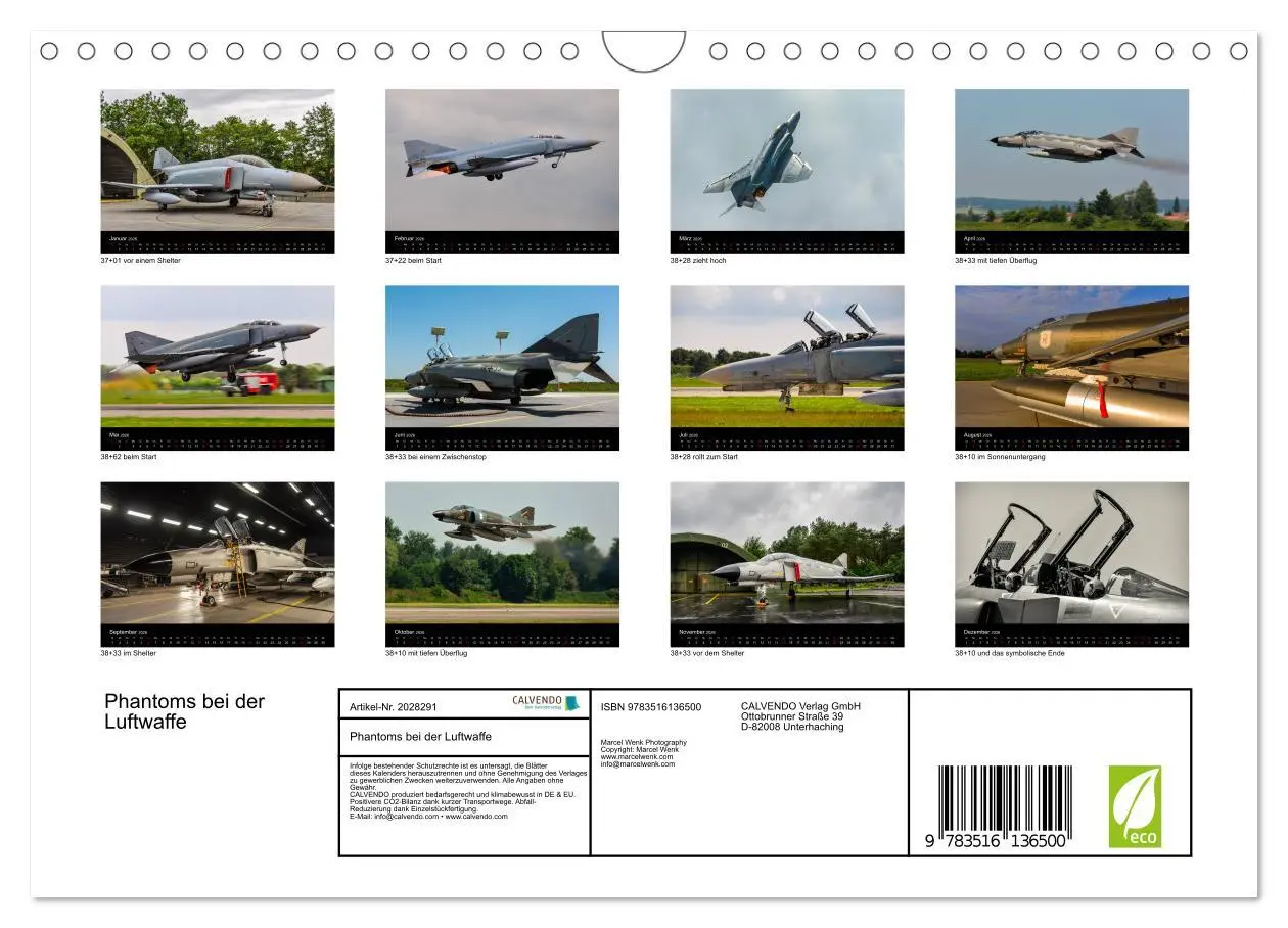 Bild: 9783516136500 | Phantoms bei der Luftwaffe (Wandkalender 2026 DIN A4 quer),...