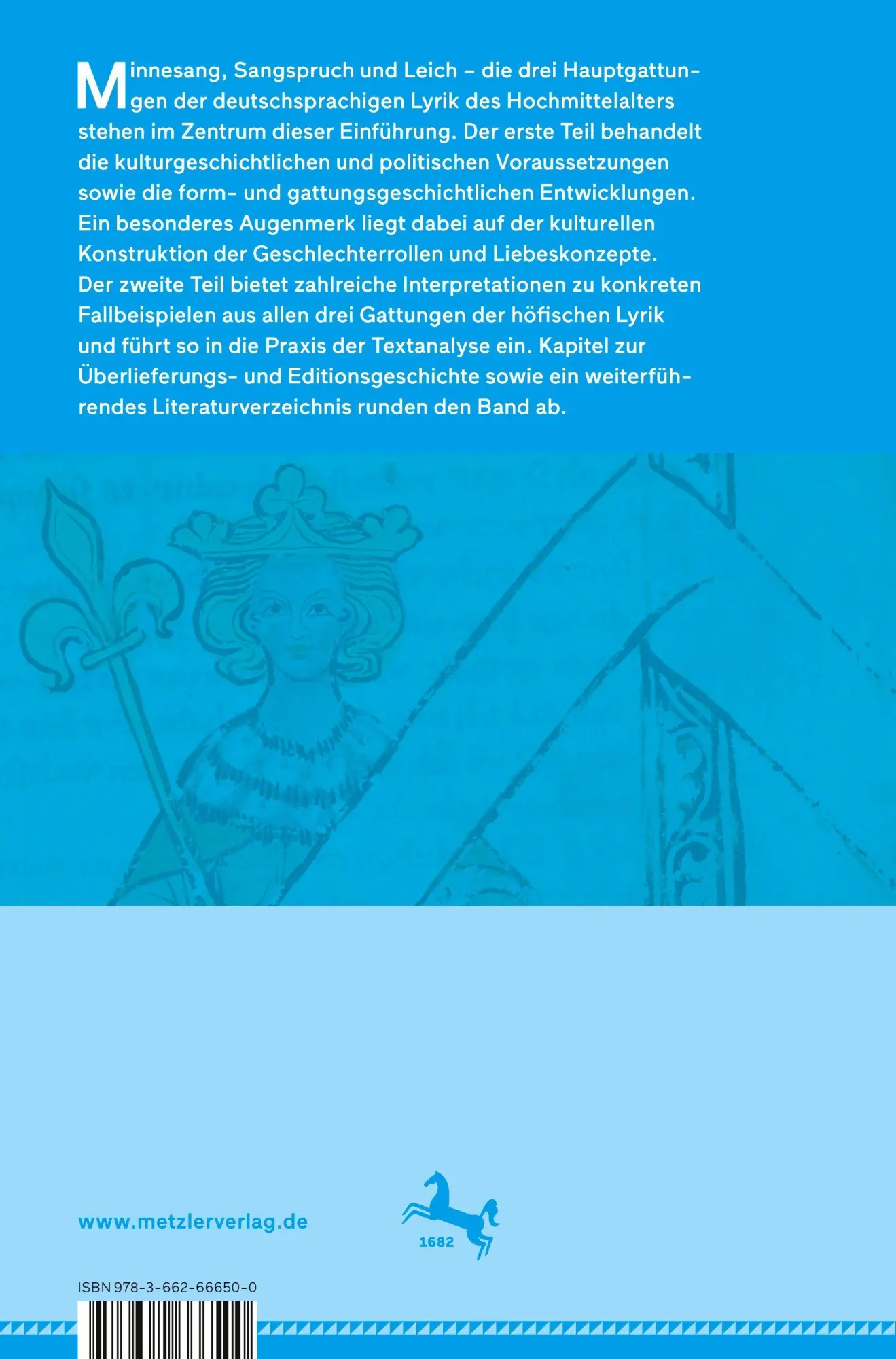 Rückseite: 9783662666500 | Höfische Lyrik | Eine Einführung | Andreas Kraß | Taschenbuch | xiii