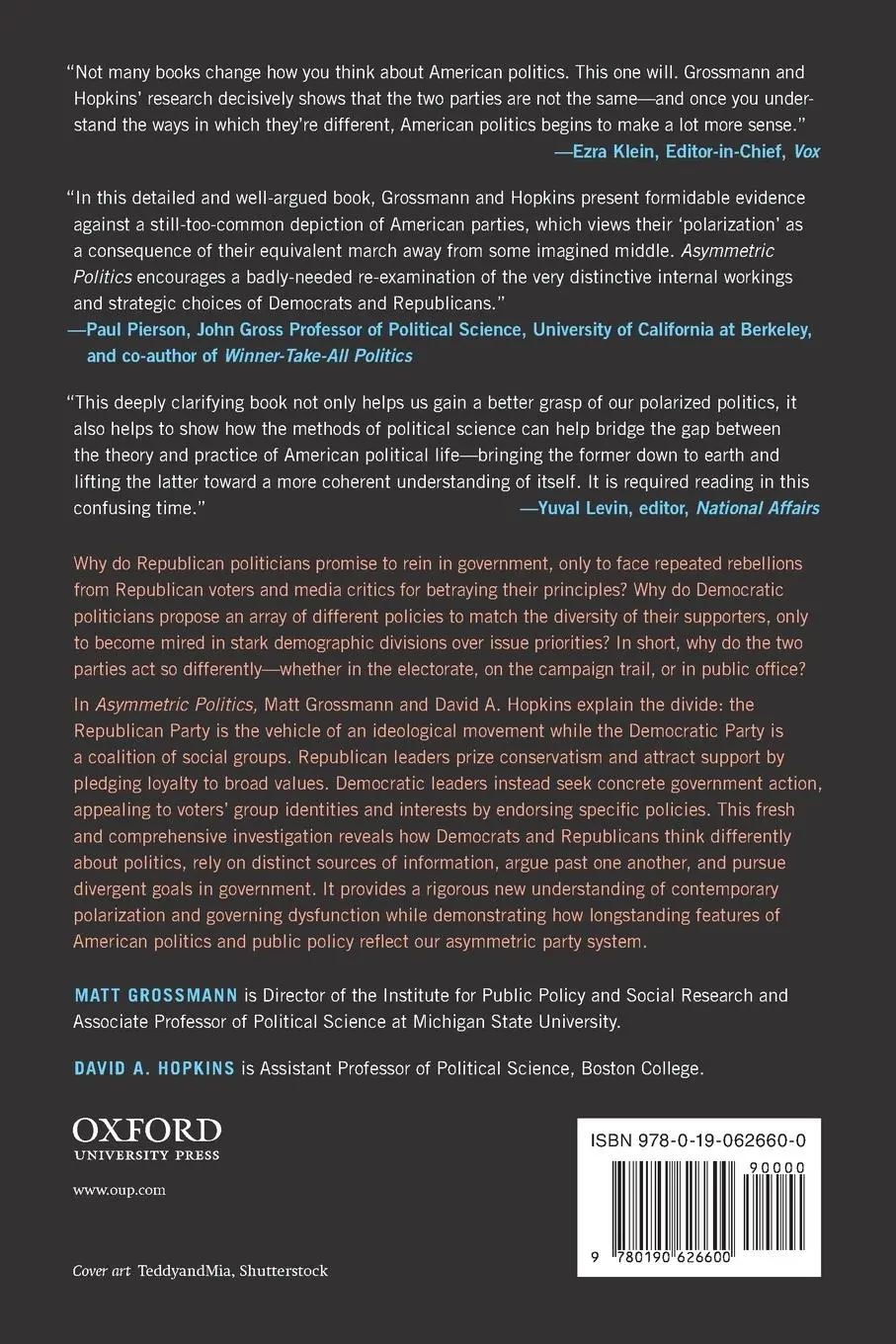 Rückseite: 9780190626600 | Asymmetric Politics | Matt Grossmann (u. a.) | Taschenbuch | Englisch