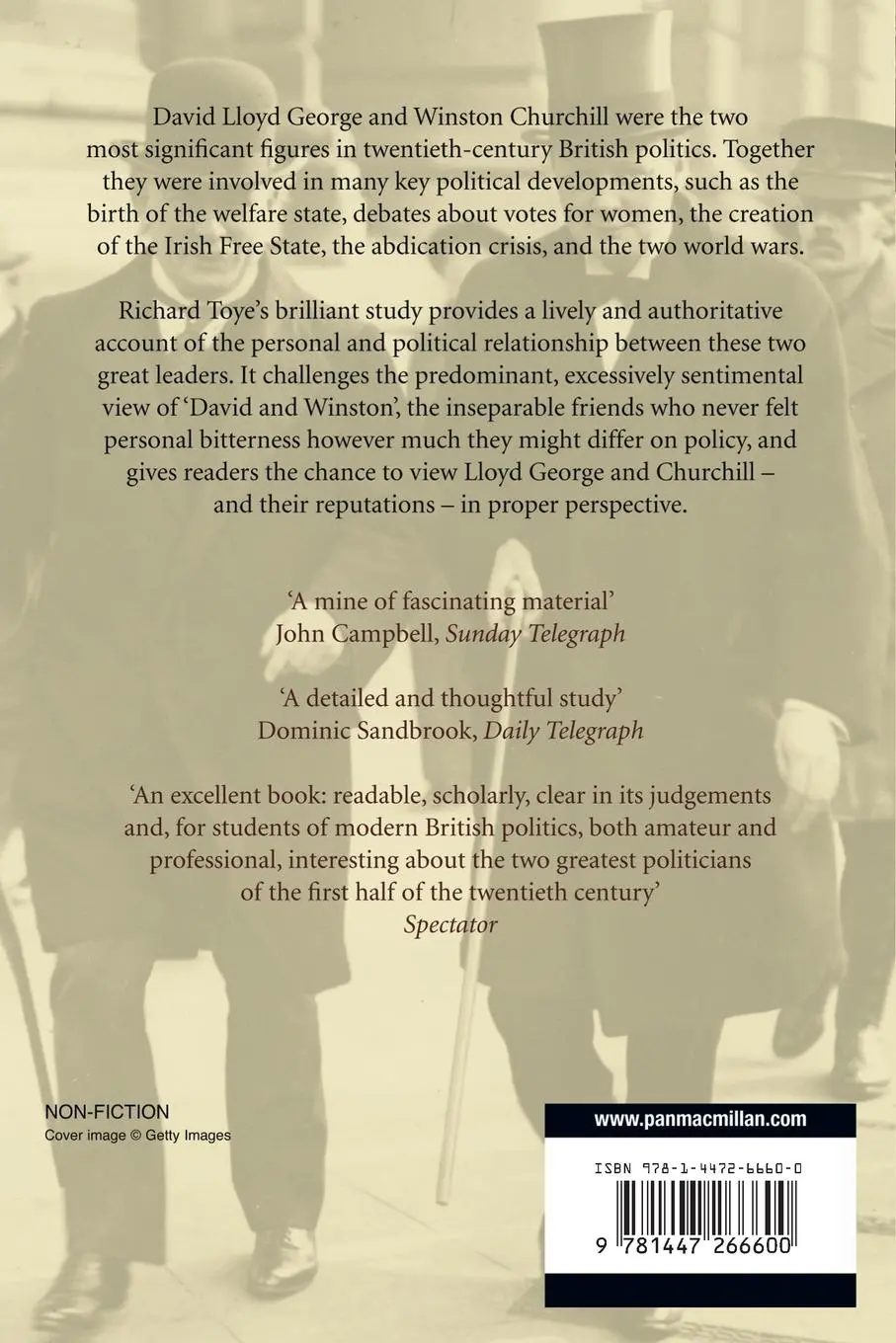 Rückseite: 9781447266600 | Lloyd George and Churchill | Rivals for Greatness | Richard Toye