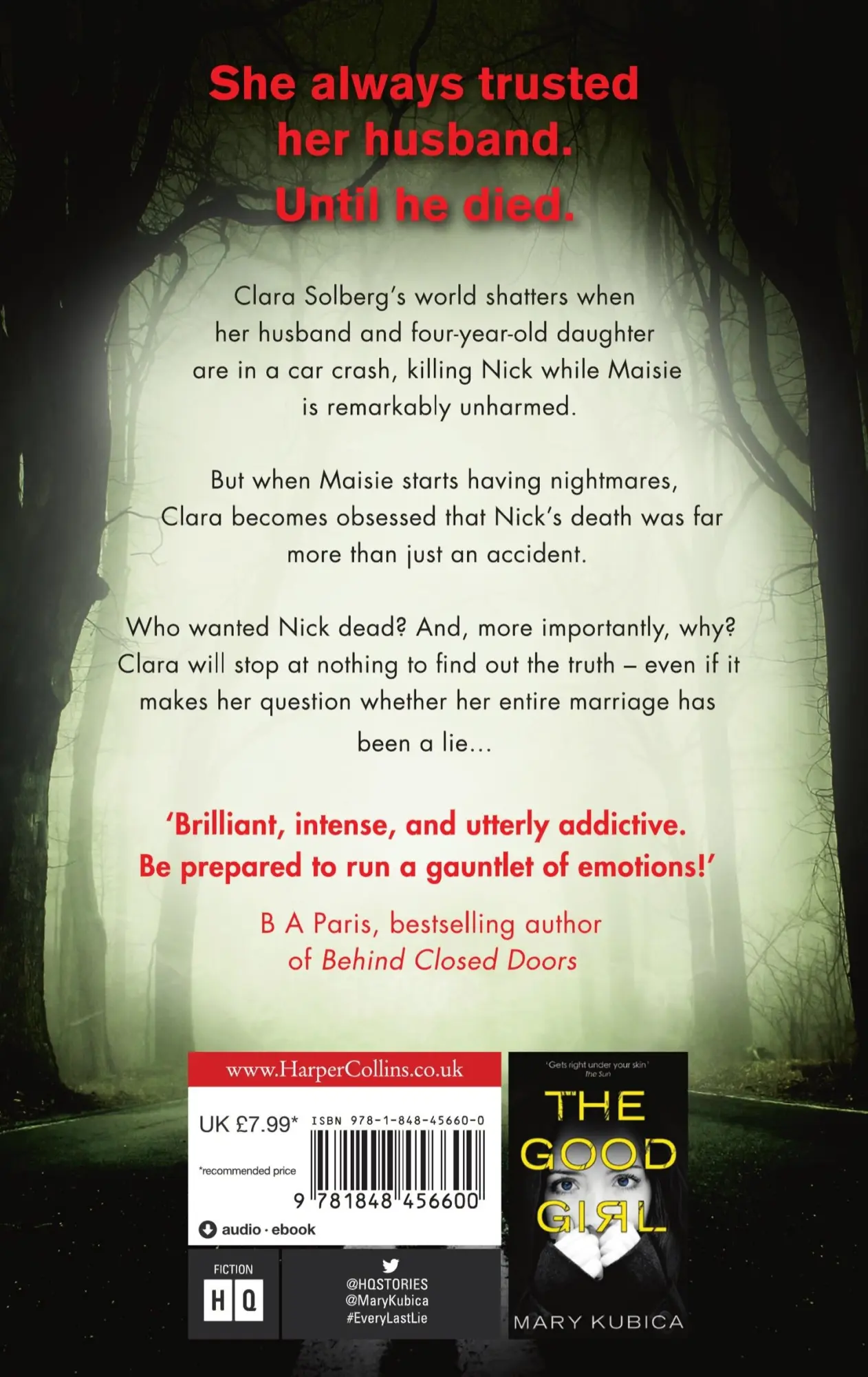 Rückseite: 9781848456600 | Every Last Lie | Mary Kubica | Taschenbuch | 370 S. | Englisch | 2017
