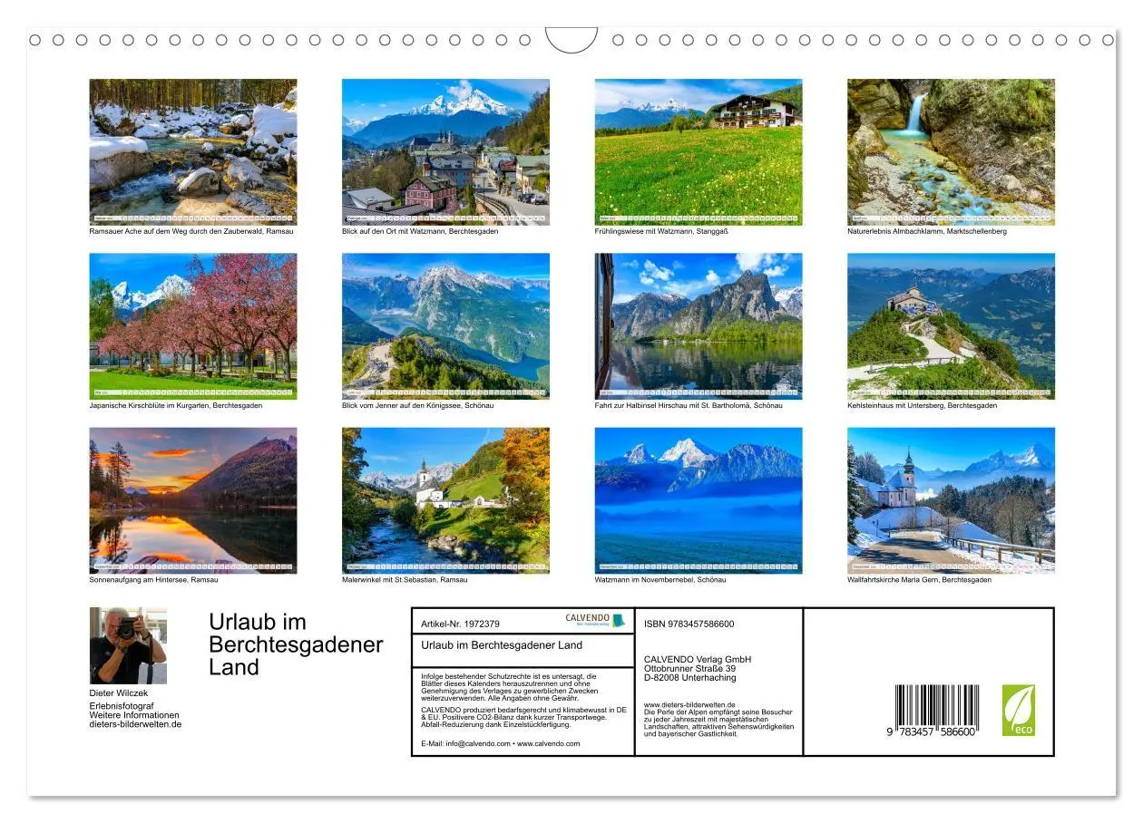 Bild: 9783457586600 | Urlaub im Berchtesgadener Land (Wandkalender 2026 DIN A3 quer),...
