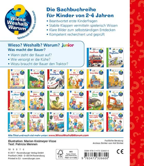 Bild: 9783473326600 | Wieso? Weshalb? Warum? junior, Band 62: Was macht der Bauer? | Mennen