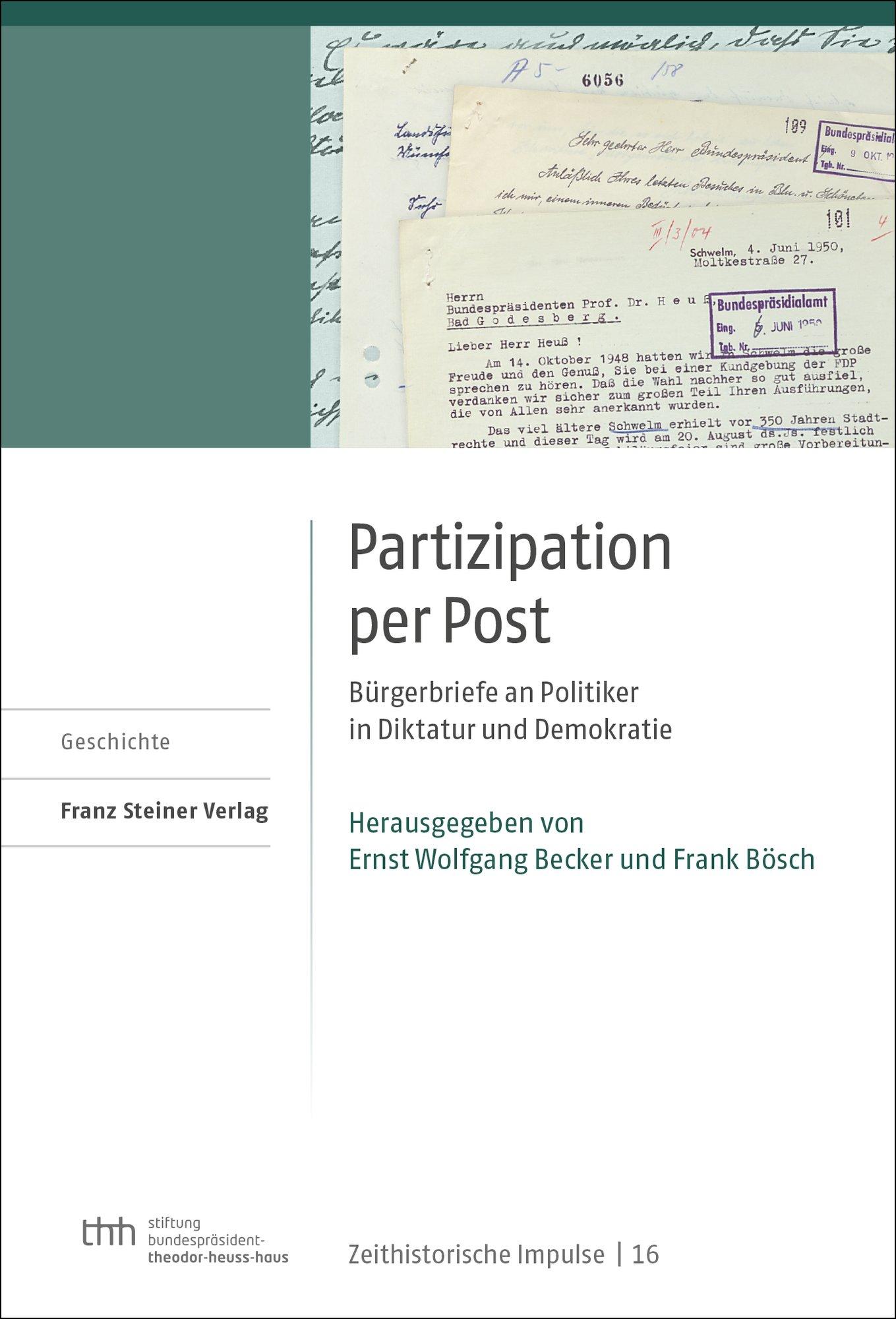 Cover: 9783515136600 | Partizipation per Post | Ernst Wolfgang Becker (u. a.) | Buch | 380 S.