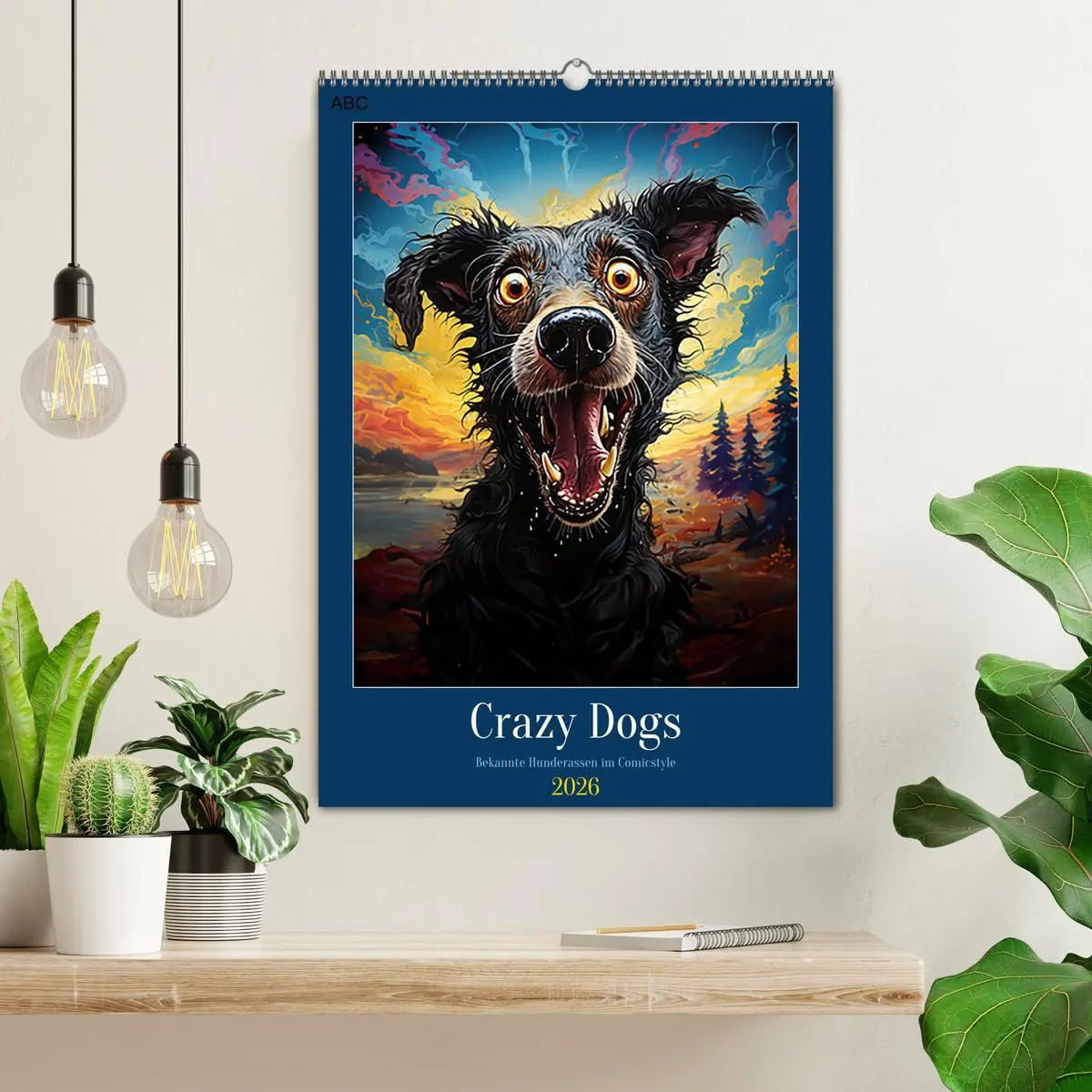 Bild: 9783516296600 | Crazy Dogs Bekannte Hunderassen im Comicstyle (Wandkalender 2026...