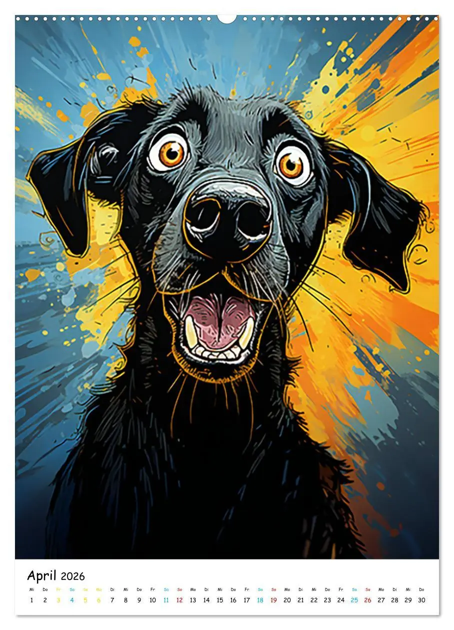 Bild: 9783516296600 | Crazy Dogs Bekannte Hunderassen im Comicstyle (Wandkalender 2026...