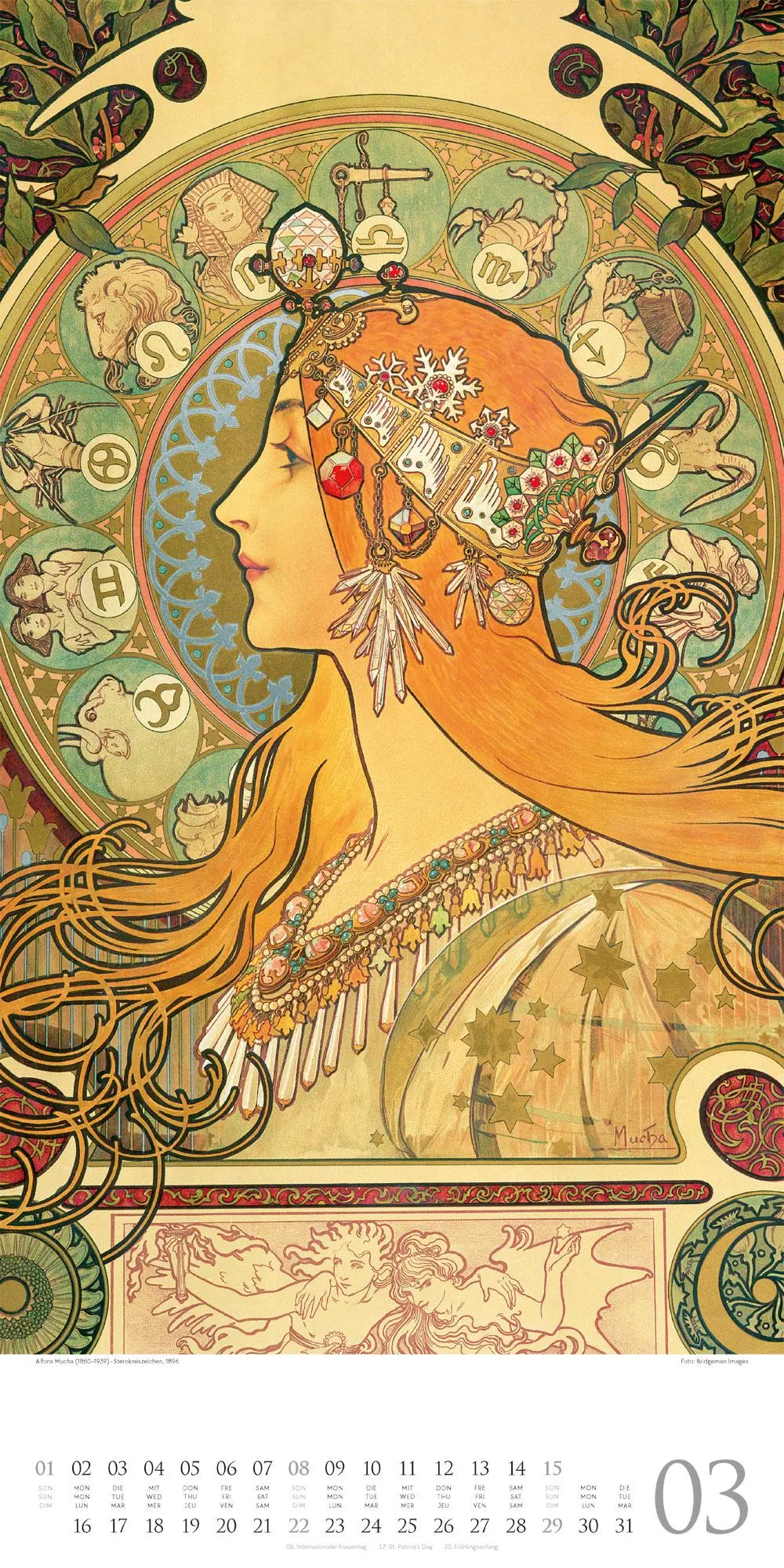 Bild: 9783838426600 | Alfons Mucha Kalender 2026 | Alfons Mucha | Kalender | Spiralbindung