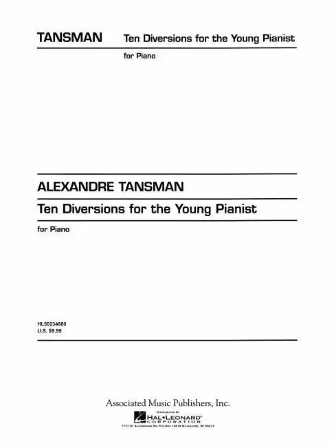 Cover: 73999346800 | Ten Diversions for the Young Pianist | Alexandre Tansman | Broschüre