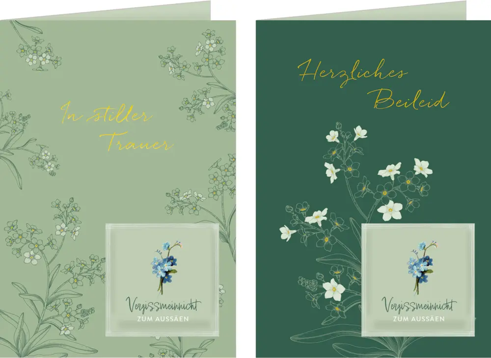 Cover: 4050003956800 | Grußkarten-Set - Trauerkarte mit Blumensamen | Box | 4 S. | Deutsch