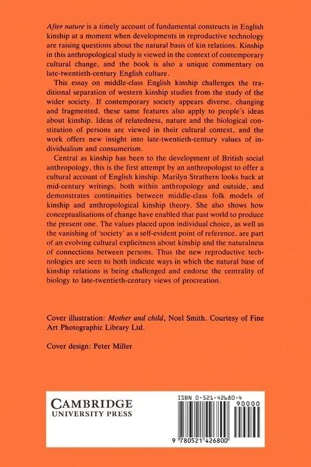 Rückseite: 9780521426800 | After Nature | English Kinship in the Late Twentieth Century | Buch