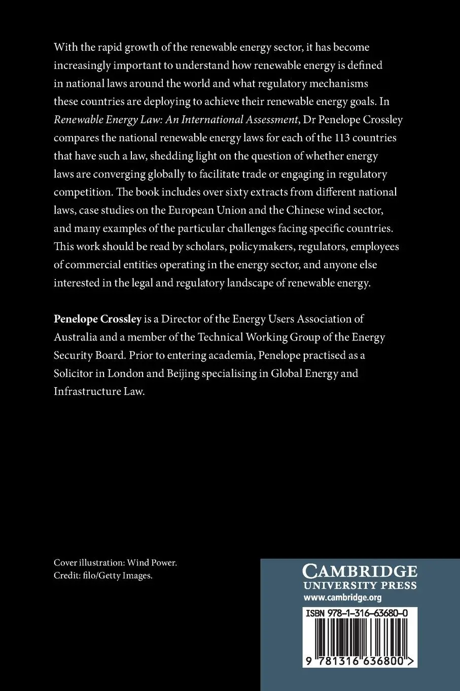 Rückseite: 9781316636800 | Renewable Energy Law | Penelope Crossley | Taschenbuch | Englisch