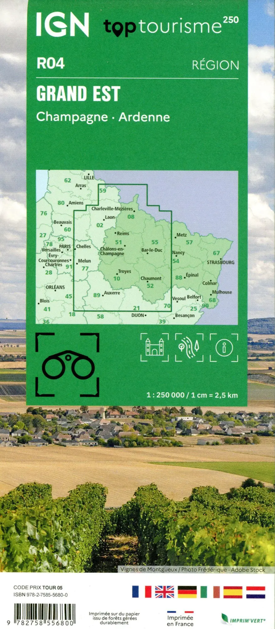 Bild: 9782758556800 | R04 Grand Est -Ardenne | GRAND EST - CHAMPAGNE - ARDENNE 1:250000