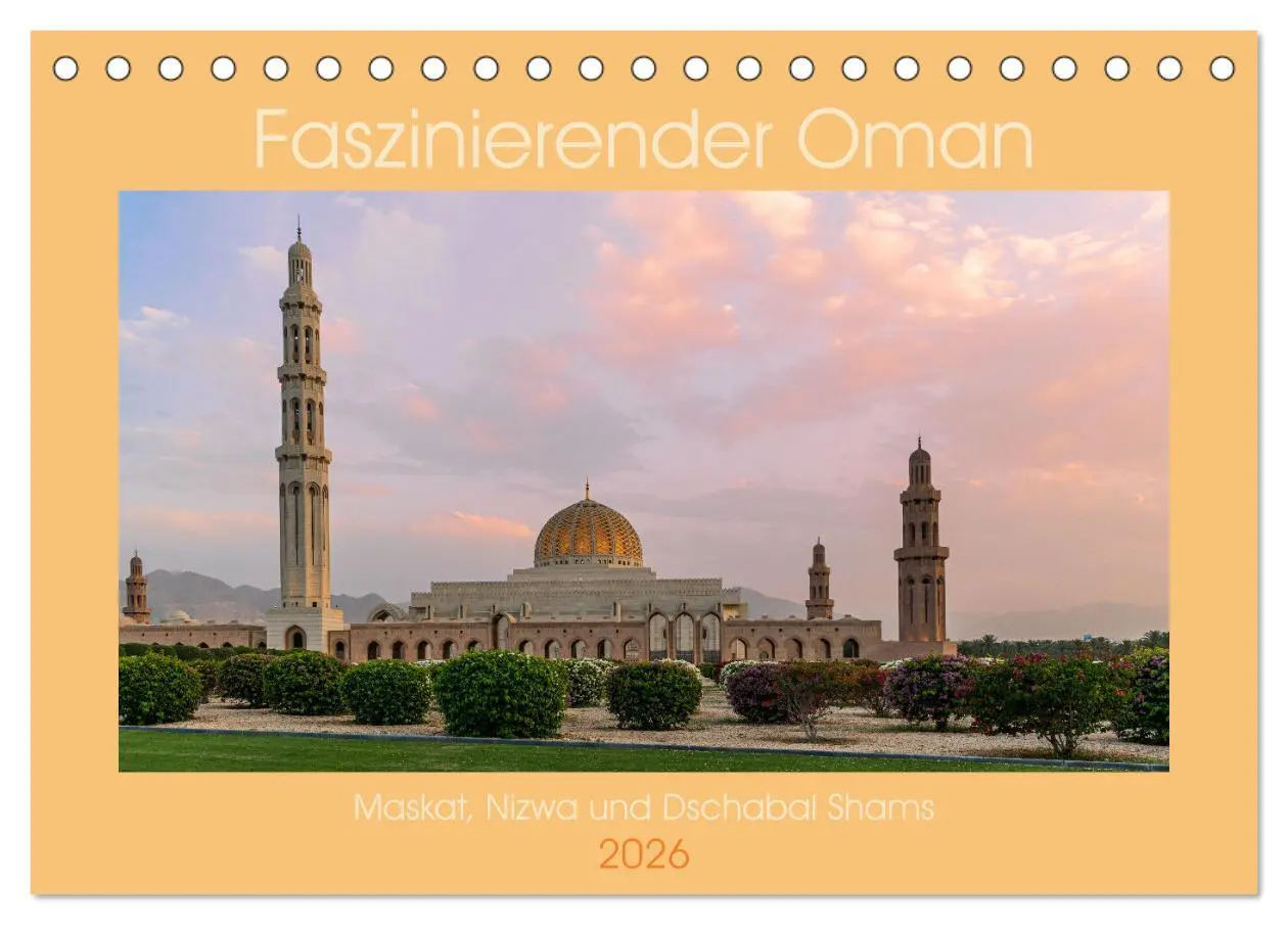 Cover: 9783457636800 | Faszinierender Oman (Tischkalender 2026 DIN A5 quer), CALVENDO...
