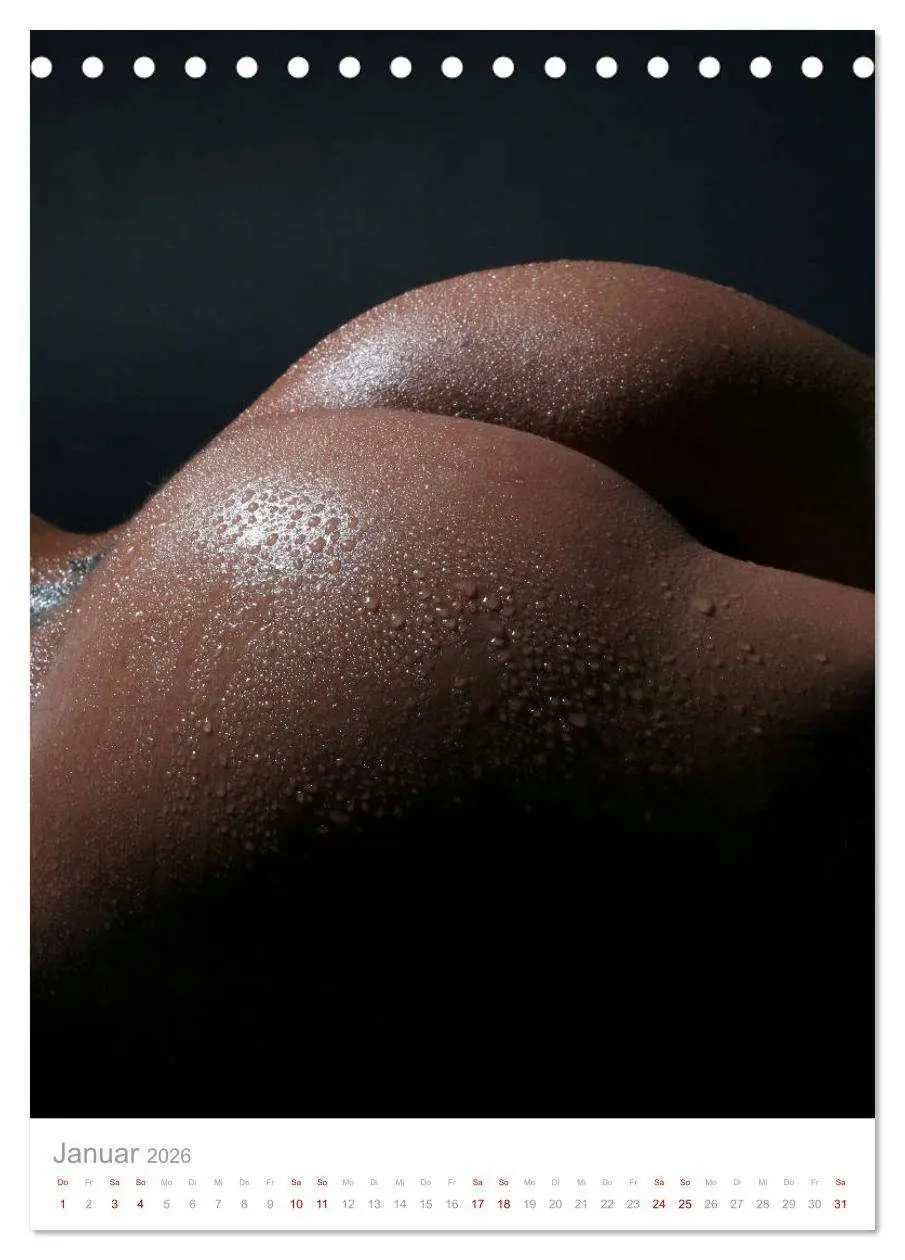 Bild: 9783516416800 | Perlenglanz - Wassertropfen auf nackter Haut (Tischkalender 2026...
