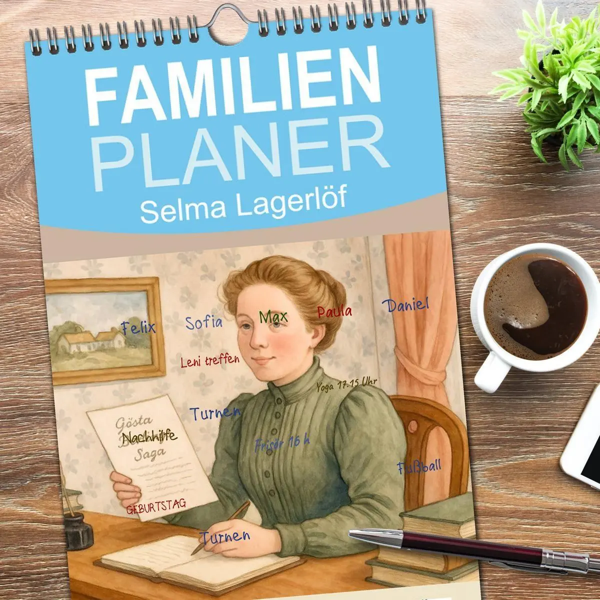 Bild: 9783516656800 | Familienplaner 2026 - Selma Lagerlöf mit 5 Spalten (Wandkalender,...