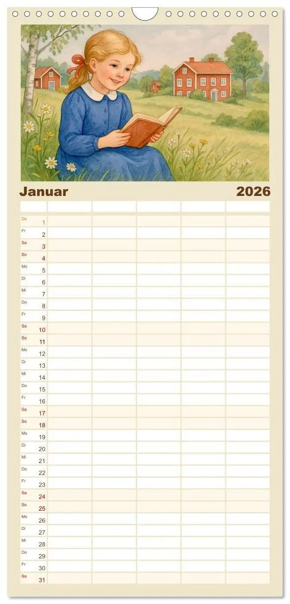 Bild: 9783516656800 | Familienplaner 2026 - Selma Lagerlöf mit 5 Spalten (Wandkalender,...
