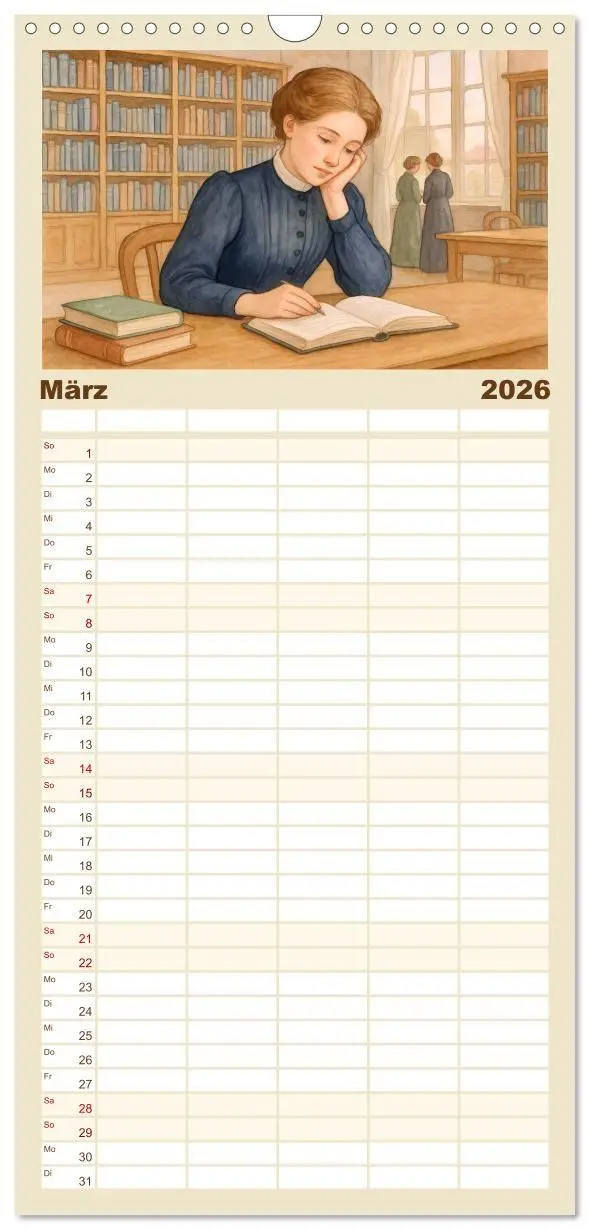 Bild: 9783516656800 | Familienplaner 2026 - Selma Lagerlöf mit 5 Spalten (Wandkalender,...