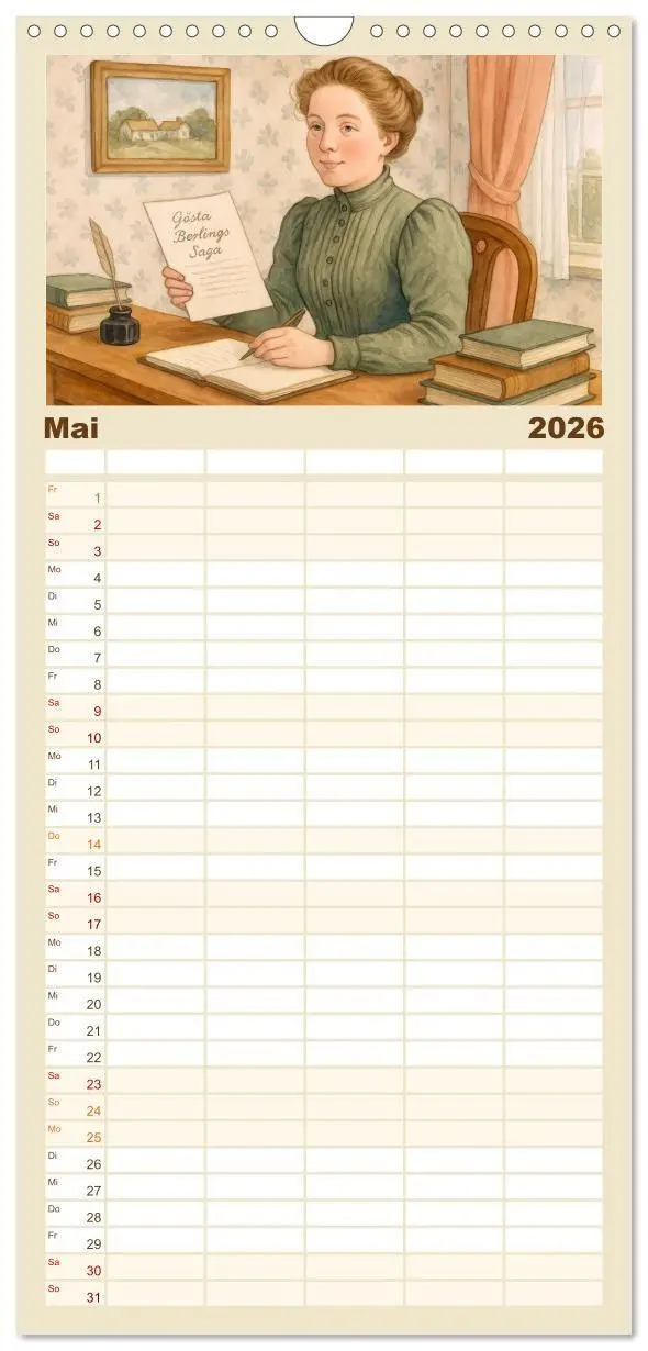 Bild: 9783516656800 | Familienplaner 2026 - Selma Lagerlöf mit 5 Spalten (Wandkalender,...